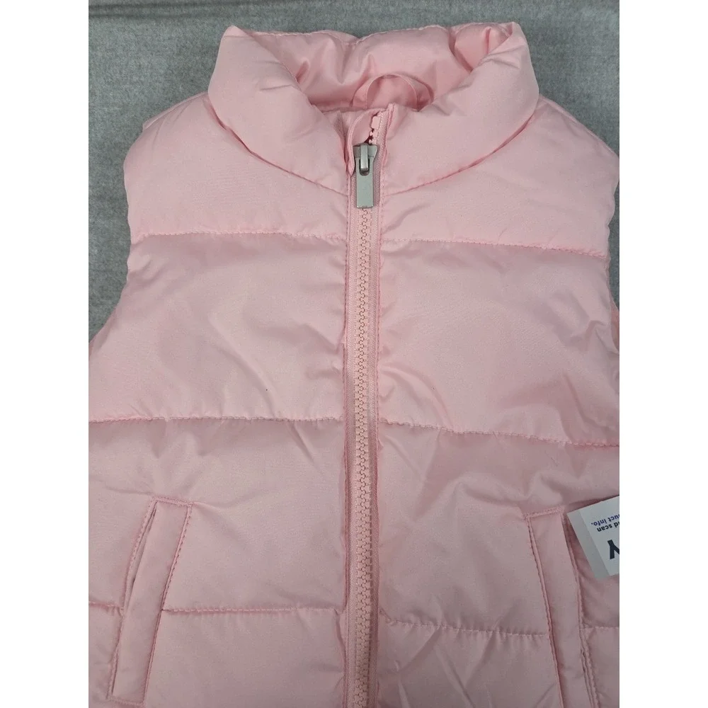 Old Navy‎ Baby Girl 18-24 Mos Puffer Vest Zip Up Light Pink Barbie Princess NEW